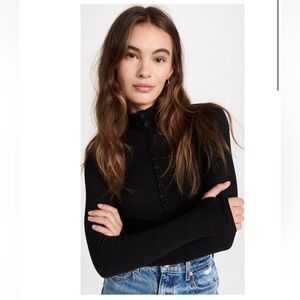 Anine Bing Shyanna top, sz L, NWOT, black